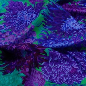 FABRIC: Japanese Chrysanthemum PURPLE by Philip Jacobs for the Kaffe Fassett Collective