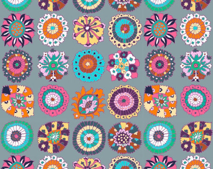 OOP FABRIC: Carpet Cookies GREY by Kaffe Fassett for the Kaffe Fassett Collective
