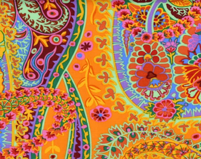 FABRIC:  Paisley Jungle TANGERINE by Kaffe Fassett for the Kaffe Fassett Collective