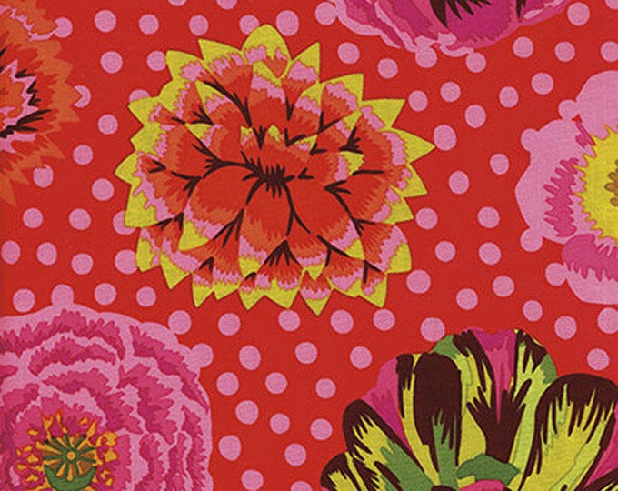 OOP FABRIC:  Big Blooms RED by Kaffe Fassett for the Kaffe Fassett Collective