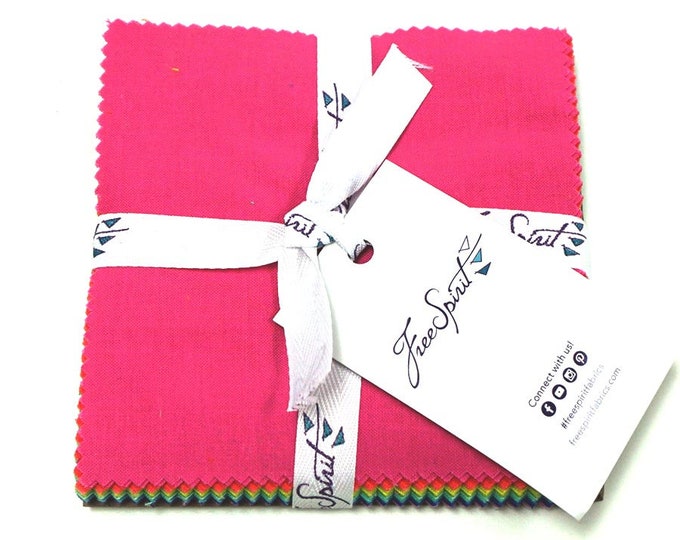 5" CHARM PACK:  42 Pieces of 5" Tula Pink Solids