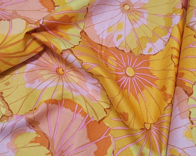 FABRIC:  Lotus Leaf YELLOW by Kaffe Fassett for the Kaffe Fassett Collective