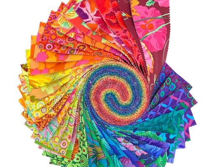 DESIGN ROLL:  2 1/2" Strips of Designer Fabrics from the Kaffe Fassett Collective in SPECTRUM
