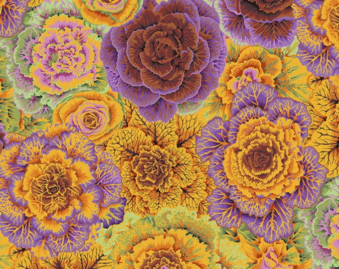 OOP FABRIC:  Brassica ORANGE by Philip Jacobs for the Kaffe Fassett Collective