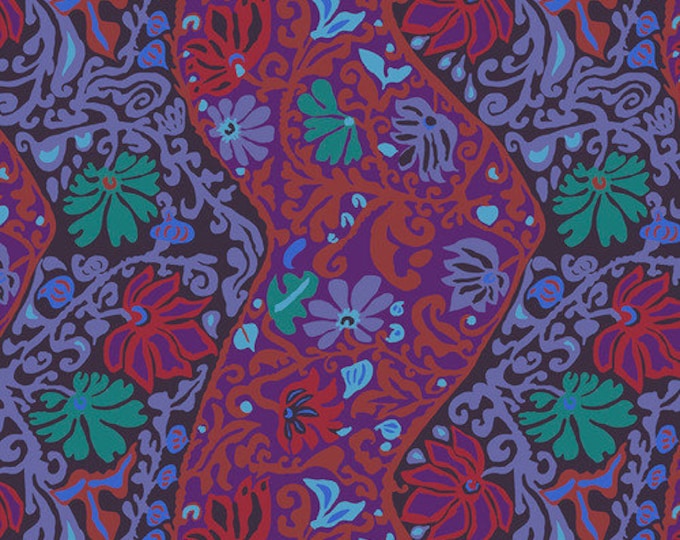 OOP FABRIC: Bali Brocade PURPLE by Brandon Mably for the Kaffe Fassett Collective