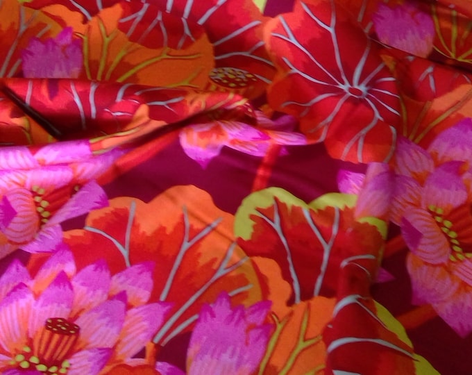 FABRIC:  Lake Blossoms RED by Kaffe Fassett for the Kaffe Fassett Collective