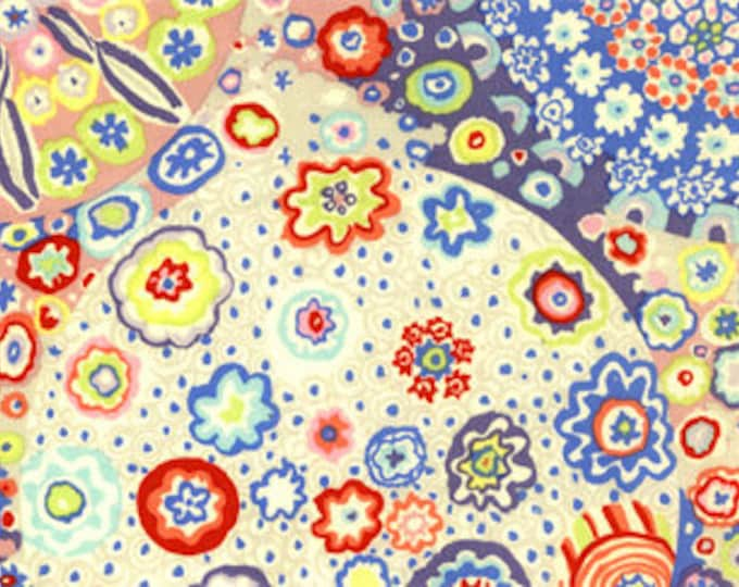 Quilt Back FABRIC:  Millefiore PASTEL 108" Sateen Quilt Back by Kaffe Fassett for the Kaffe Fassett Collective