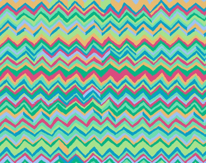 FABRIC: Zig Zag AQUA by Brandon Mably for the Kaffe Fassett Collective