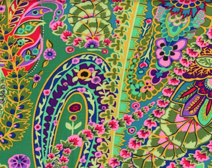 FABRIC:  Paisley Jungle GREEN by Kaffe Fassett for the Kaffe Fassett Collective