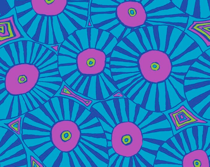 OOP FABRIC:  Brollies BLUE by Brandon Mably for the Kaffe Fassett Collective