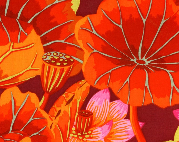 FABRIC:  Lake Blossoms RED by Kaffe Fassett for the Kaffe Fassett Collective