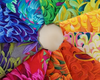 FAT QUARTER BUNDLE:  13 Japanese Chrysanthemum Fat Quarters by Philip Jacobs for the Kaffe Fassett Collective