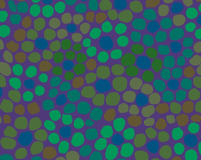 OOP FABRIC:  Flower Dot PURPLE by Brandon Mably for the Kaffe Fassett Collective