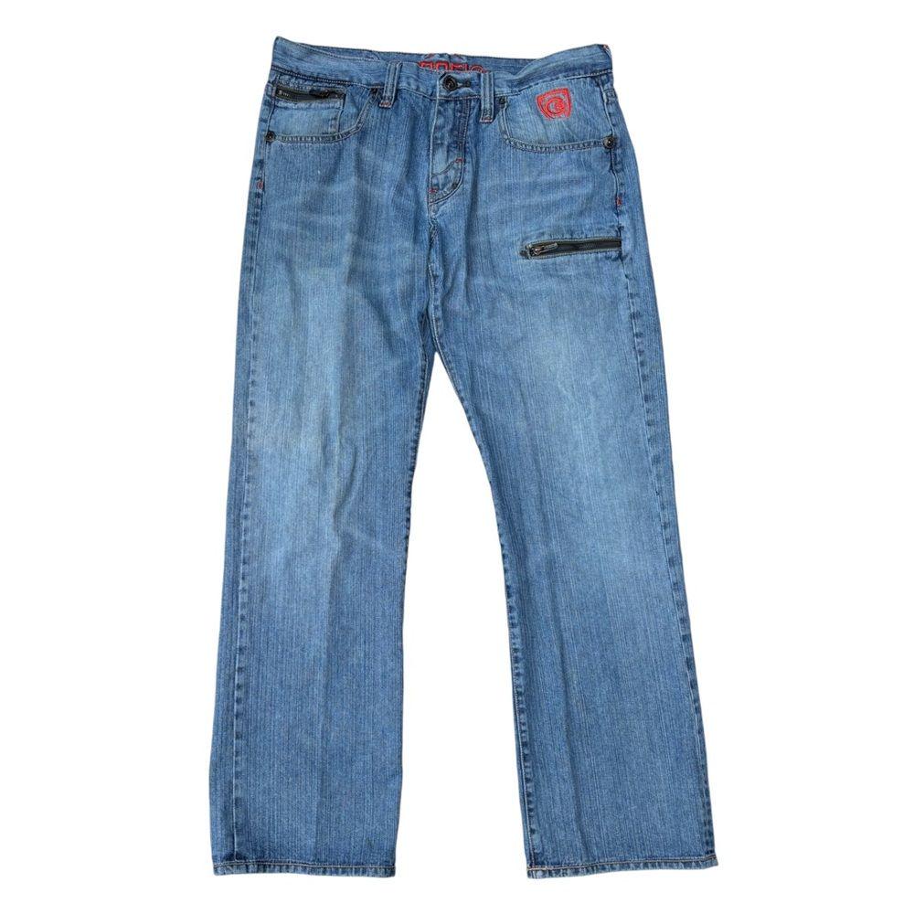 COOGI Limited Edition White Leather Trim Dark Rinse Indigo