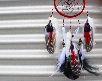Dreamcatcher - red white and black