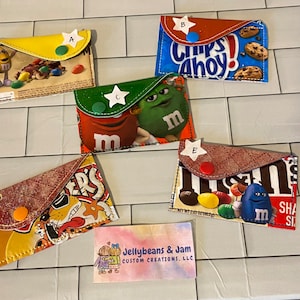 Side snap pouch recycled candy bag recycled chip bags small pouches