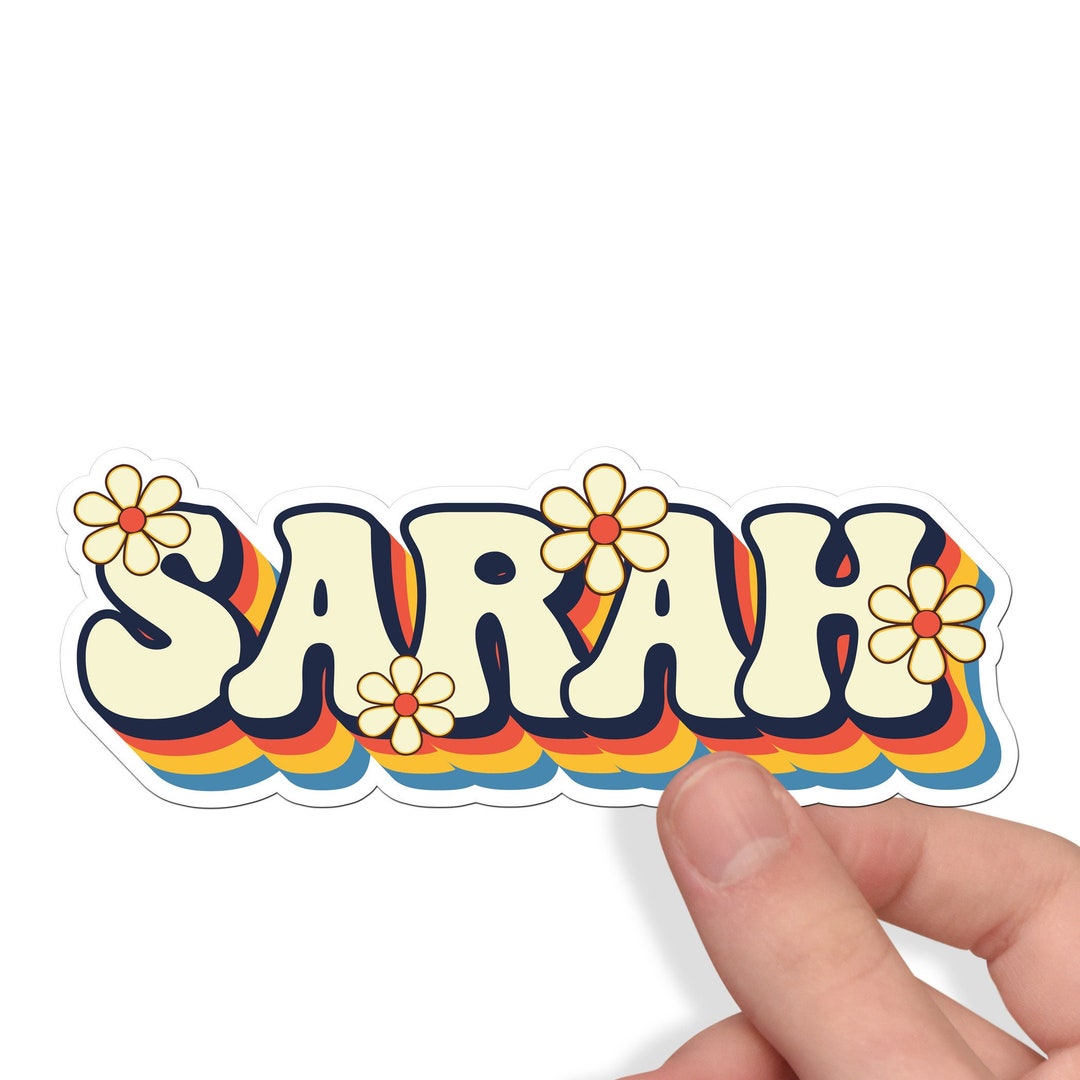 Retro Custom Name Sticker Custom Sticker Personalized Etsy