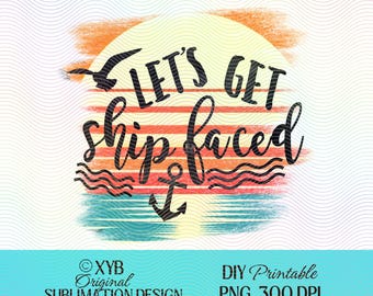Funny Sunset Cruise PNG: Nautical Sublimation Design (Digital Download)