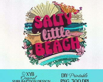 Salty Beach PNG: Funny Summer Sublimation Design (Digital Download)
