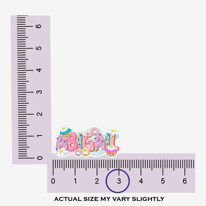 Custom Donut Name Sticker Custom Stickers Food Stickers - Etsy