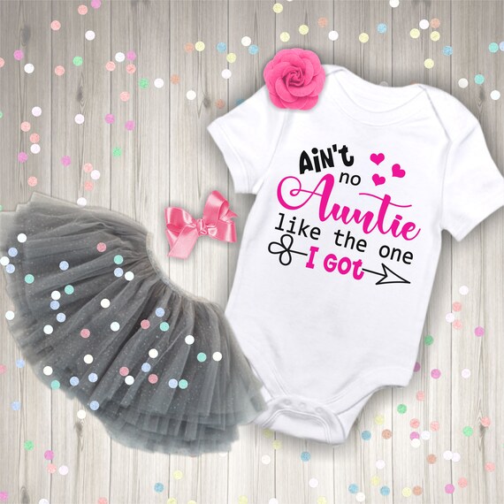 UK Newborn Clothes Baby Girl Boy LOVE MY AUNTIE Romper Bodysuit Sunsuit Outfits