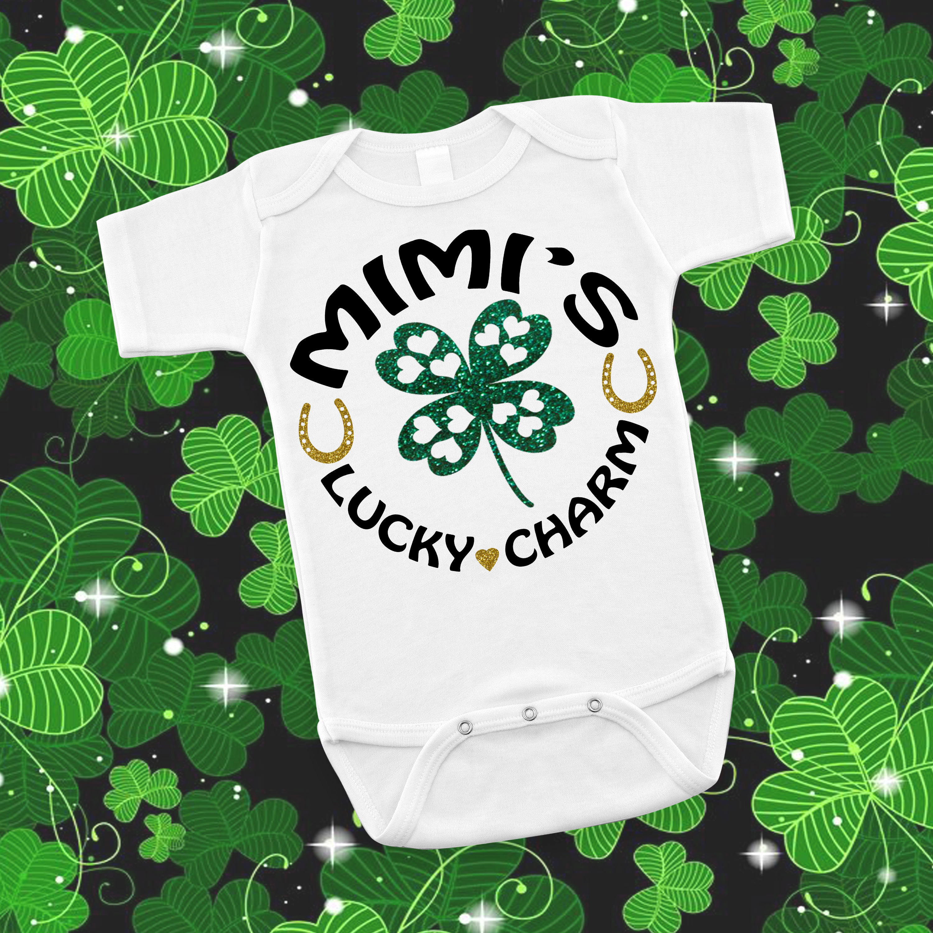 Mommy/'s Lucky Charm Baby Bodysuit For St.Patricks Day Cute Gift Boy Girl