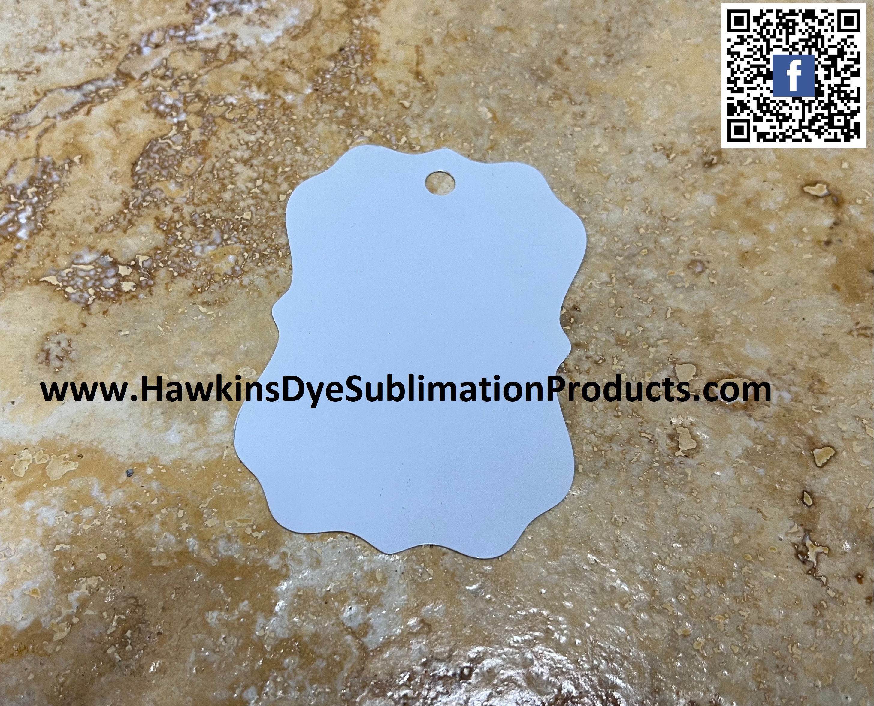 Sublimation, CIRCLE BLANKS, 3.5' diameter, White, aluminum / dye sub  blanks, rounds, with Hole, 50 pieces