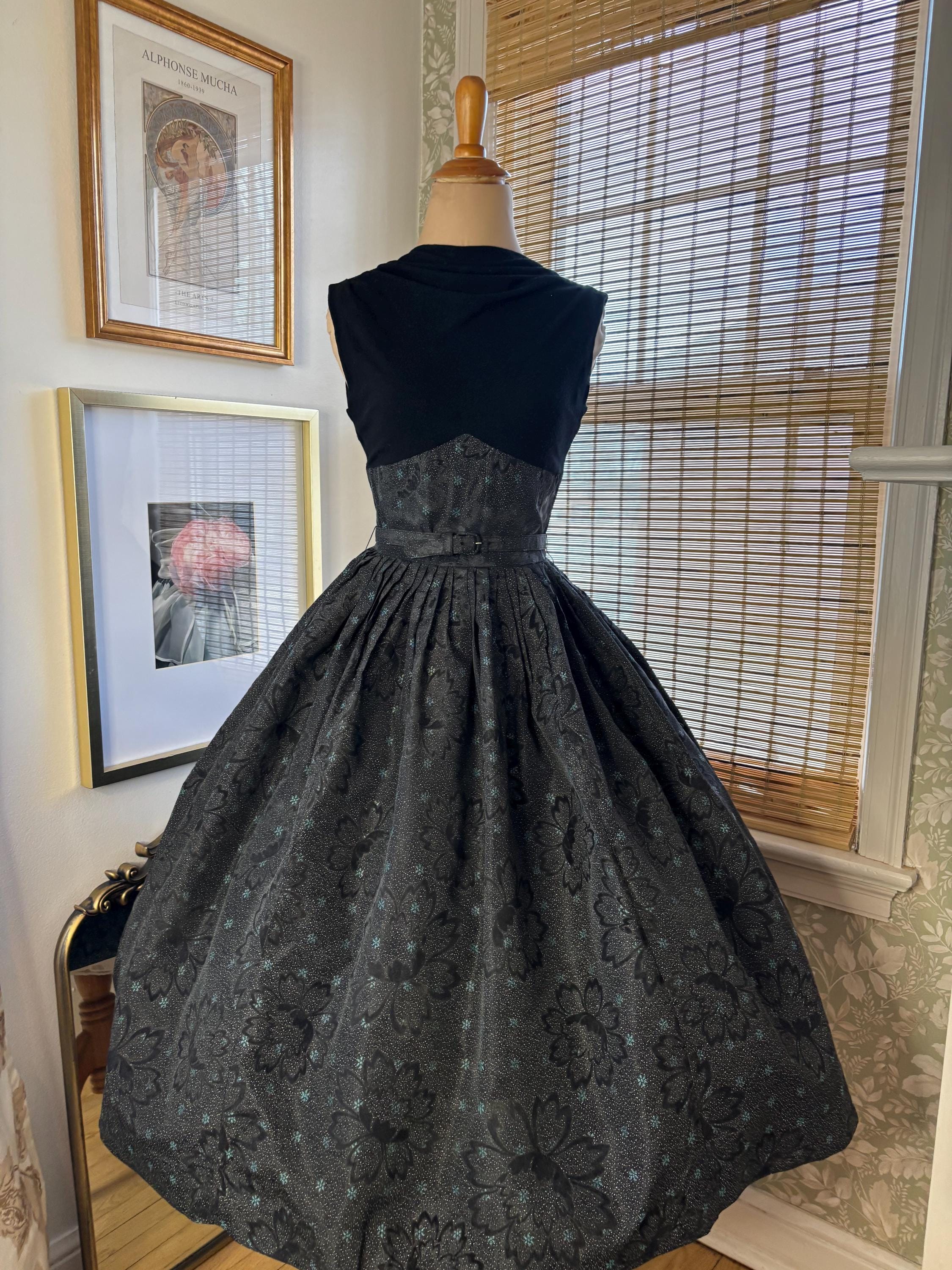 1950s Taffeta Dress - Etsy