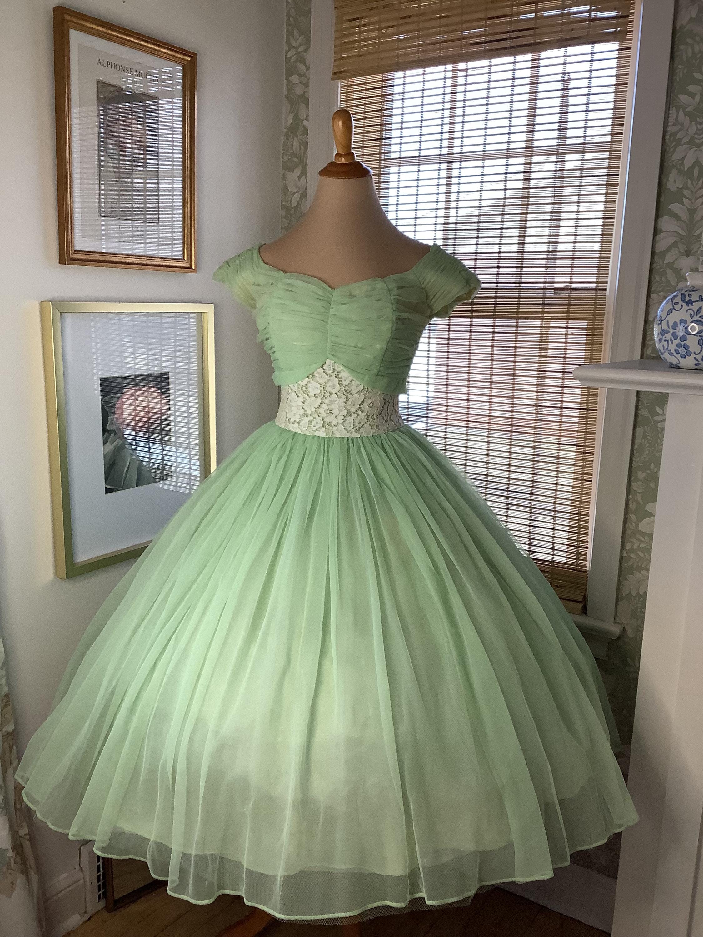 Mint Green 1950s Dress - Etsy