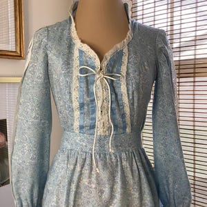 70s Light Blue Dress - Etsy