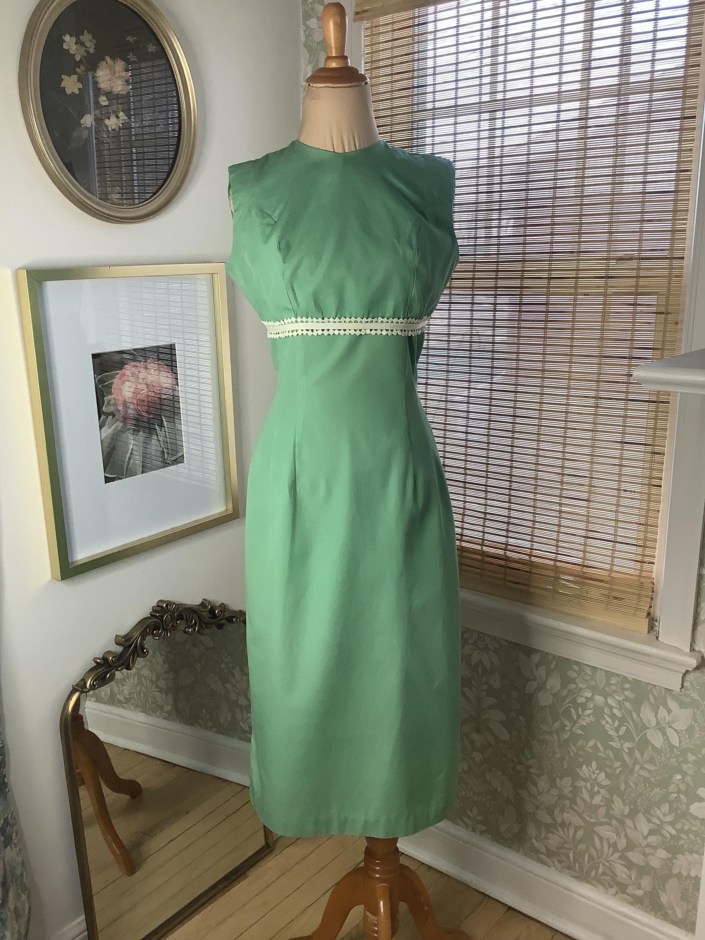 Green Pencil Dress - Etsy