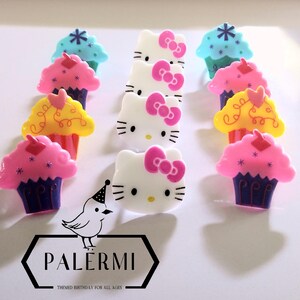 Hello Kitty Cupcake Ring Toppers, Hello Kitty Cupcake Toppers, PALERMI