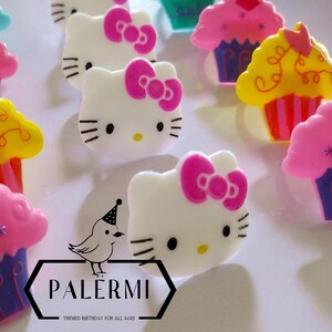 Hello Kitty Cupcake Ring Toppers, Hello Kitty Cupcake Toppers, PALERMI