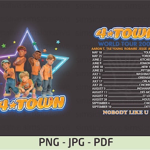 4 Town Turning Red PNG, 4 Town World Tour JPG PDF, 4 Town Turning Red, 4 Town Turning Red, Pixar Turning Red Png Datei Sofort Download