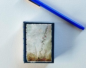 Flower Print on Blue Mini Book