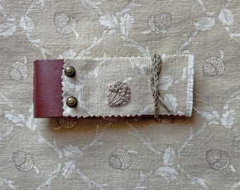 Leather and Embroidered Fabric Art Journal
