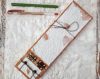 Mulberry Paper Covered Notebook: Mixed Media Journal with Hemp Cord