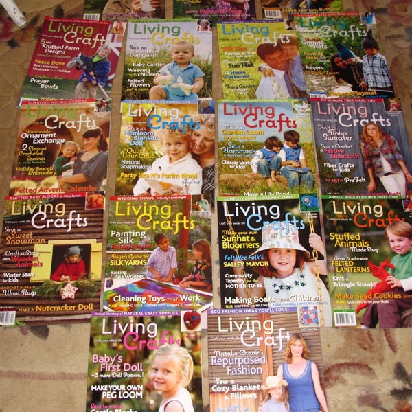 Living Crafts Magazine Spring Summer Winter Fall 2008 2009 2010 2011 2012 Set 17 Back issues Lot NEW