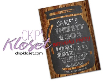 surprise 30th birthday invitations for him or her mens or etsy