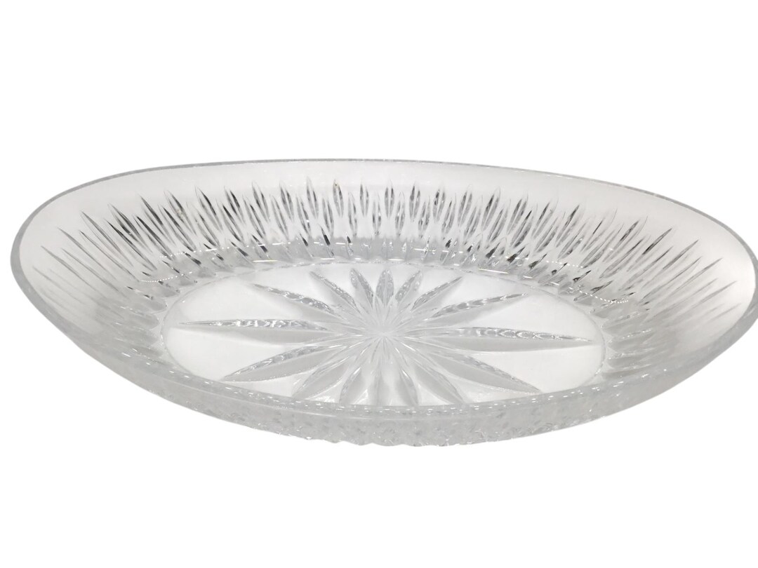 Princess House Highlights Lead Crystal Buffet 10” Oval Serving Bowl ...