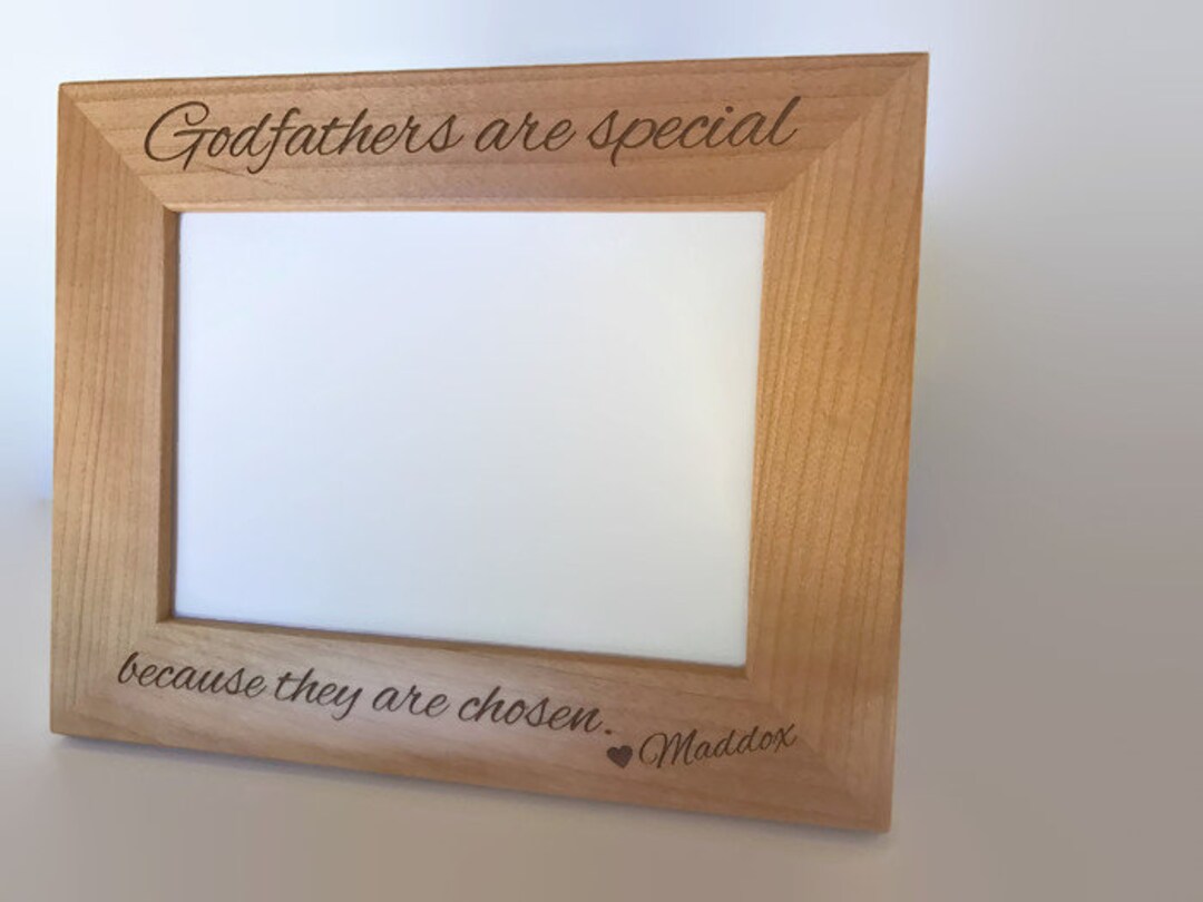 Godparents Are Chosen Custom Engraved Picture Frames Personalized Laser