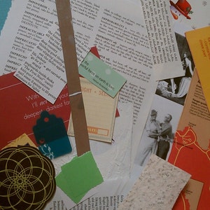 SCRAP PACK 25 Pc, Ephemera Paper Pieces, Vintage Scrap Pieces, Collage Paper, Altered Art Kit, Art Journal Paper Kit, Paper Ephemera Pack