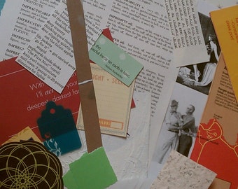 SCRAP PACK 25 Pc, Ephemera Paper Pieces, Vintage Scrap Pieces, Collage Paper, Altered Art Kit, Art Journal Paper Kit, Paper Ephemera Pack