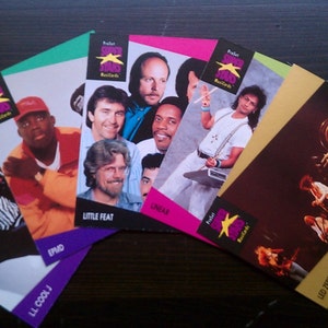 Vintage Rock Star Cards, Music Cards, Music Memorabilia, Rock Star Trading Cards, Rock Star Ephemera, Rock Star Paper Goods