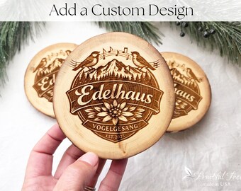 Coasters with Custom Logo Engraved Wooden Drink Coasters Personalized Company Party Favors Business Marketing Gifts for Clients