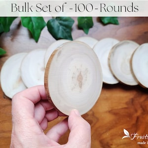 90 Pcs 3 Inch Unfinished Wood Circles - Smooth Sanded Blank Wood Slices For DIY Crafts & Painting - View #7