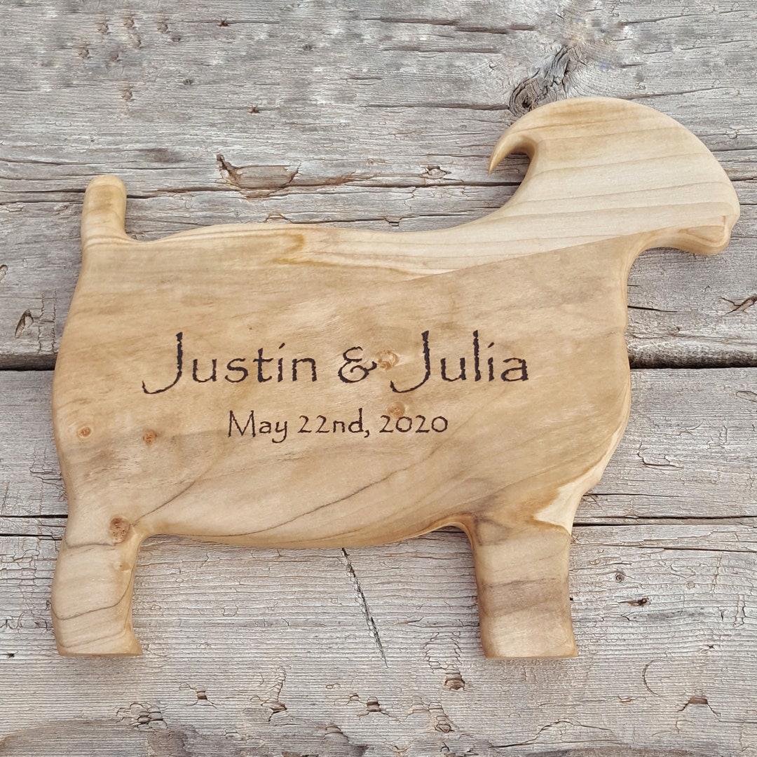 Personalized Cutting Board Goat Cutting Board Handmade Etsy