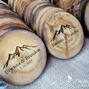 Bulk Mountain Theme Wedding Favors Personalized Engraved Wooden ...