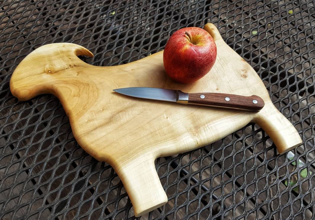 Wood Goat cutting board Cheeseboard Handmade Salvaged Maple Etsy