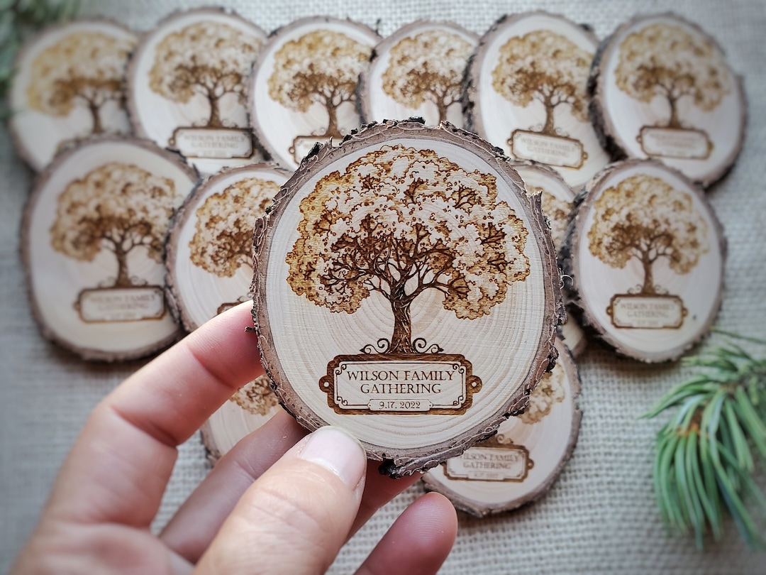 Family Reunion Mementos, Personalized Engraved Family Gathering Wooden